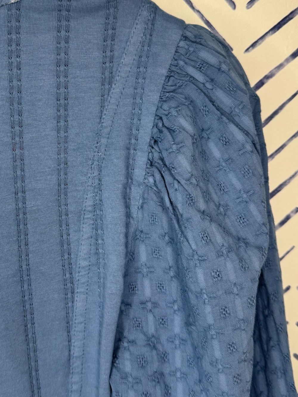 NWT Anthropologie Pilcro Long-Sleeve Reworked Buttondown Top Blue XS - Picture 6 of 9